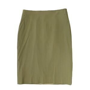 Classiques Entier Olive/Sage Green Pencil Straight Skirt - SIZE 10
